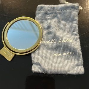 Judith Leiber small gold mirror